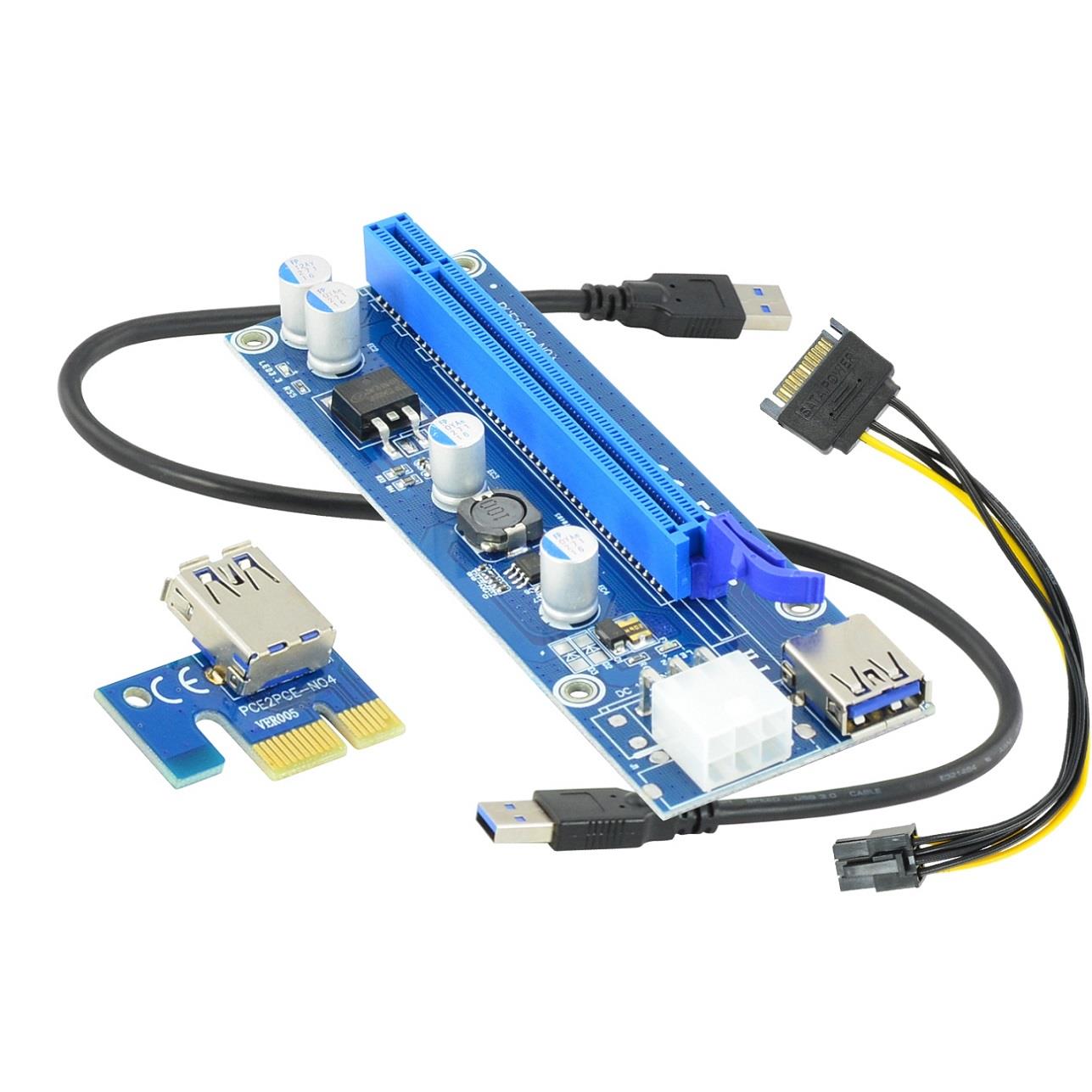  - Incom Group
 5901720134806 Karta rozszerzeń Riser Akyga AK-CA-64 PCI Express 1x - 16x USB 3.0 SATA 0,55m