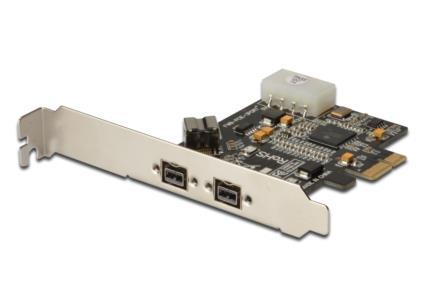  - Incom Group
 Kontroler FireWire (800) DIGITUS PCIe, 2x zew. 1x wew. IEEE1394b 9-pin, Low Profile 4016032322405