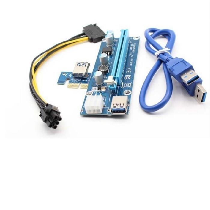  - Incom Group
 5901878555010 Karta rozszerzeń Riser Qoltec PCI-E 1x-16x | USB 3.0 | SATA/PCI-E 6pin