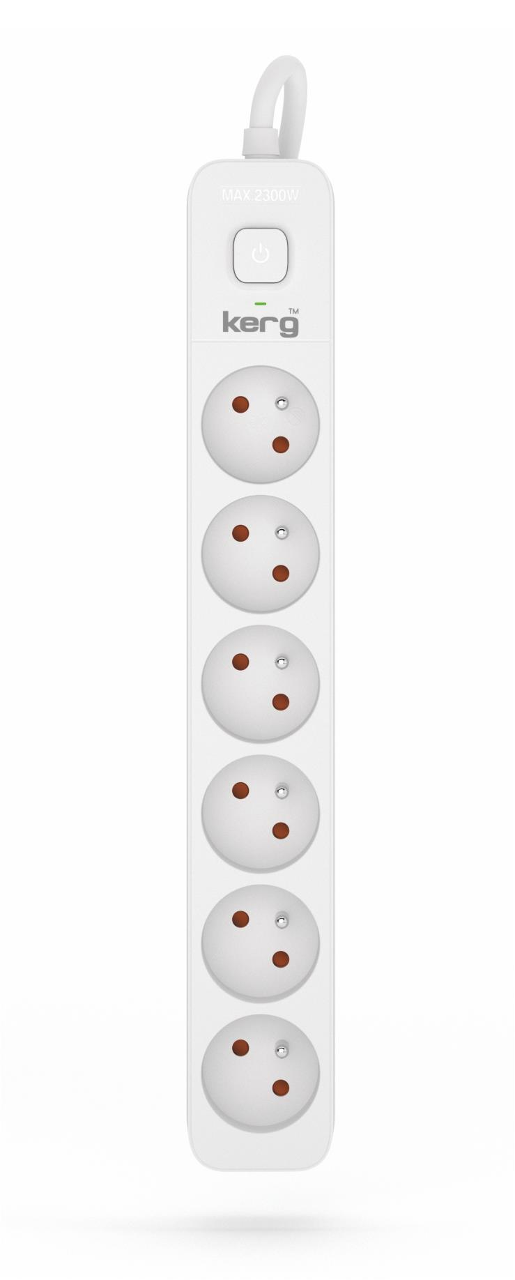  - Incom Group
 Przedłużacz KERG M02406 1,5m 3×1,0MM2 H05VV-F 10A/250V biały 5901791160155