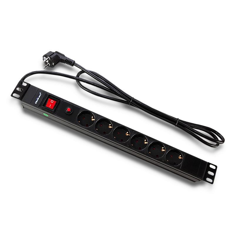  - Incom Group
 5901878539935 Listwa zasilająca Qoltec do RACK 19" 1U PDU CB 6xSCHUKO 2m