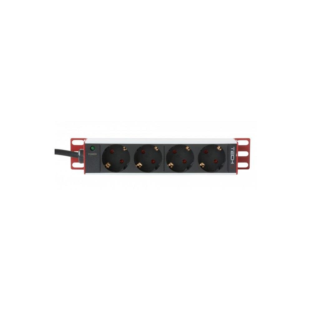  - Incom Group
 Listwa zasilająca Techly Rack 10" 1U, 4xSchuko 1,8m 8051128106909