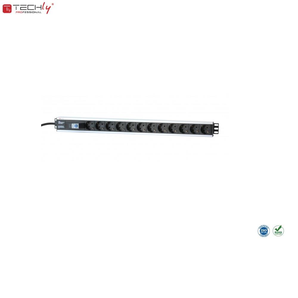 8054529023189  - Incom Group
 Listwa zasilająca TechlyPro Rack Pion 250V/16A 12x Schuko 3m