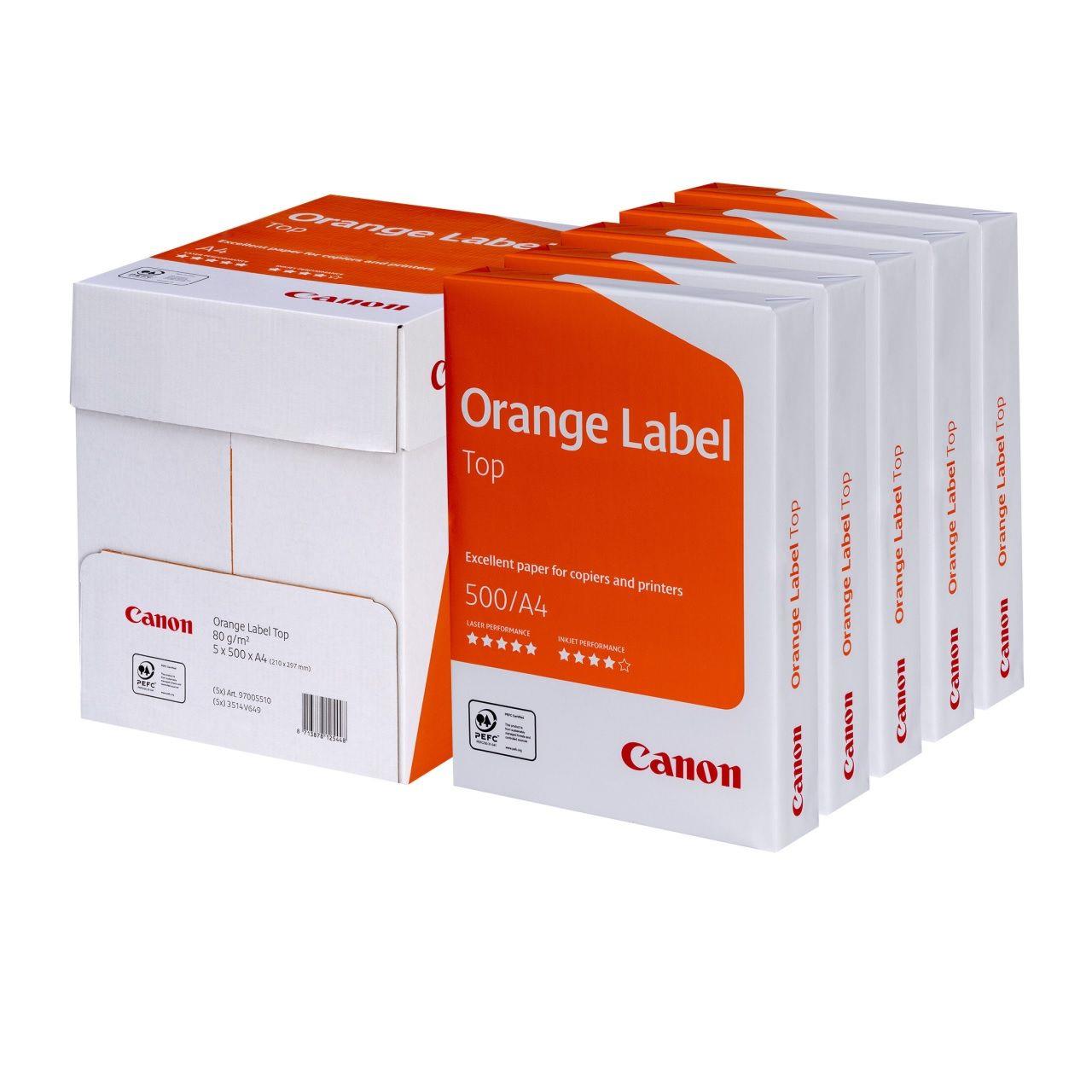 8713878125448  - Incom Group
 Papier ksero Canon Orange Label A4 80g - Karton 5x ryza (2500 arkuszy)