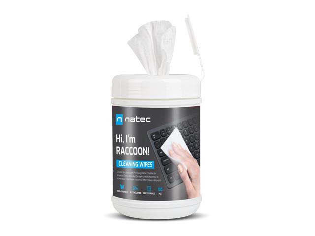  - Incom Group
 Chusteczki czyszczące Natec Raccoon cleaning wipes 100 szt 5901969431667