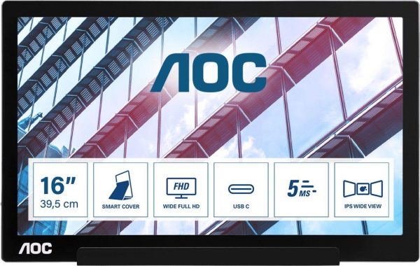 4038986139977 Monitor AOC 15,6" I1601P USB-C  - Incom Group
