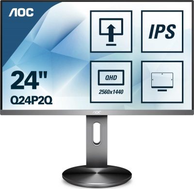 Monitor AOC 23,8" Q24P2Q VGA HDMI DP 4xUSB 3.1 głośniki  - Incom Group
 4038986147316