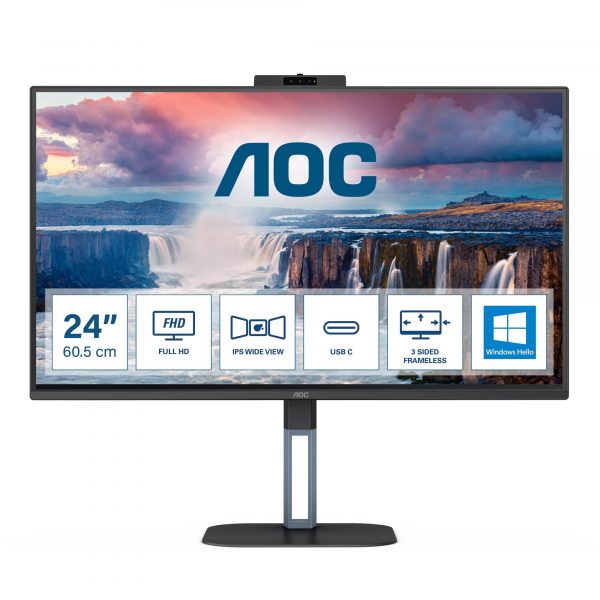  - Incom Group
 4038986140256 Monitor AOC 23,8" 24V5CW/BK HDMI DP USB-C głośniki 5Wx2