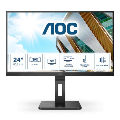 4038986140713  - Incom Group
 Monitor AOC 23,8" 24P2QM VGA DVI HDMI DP USB 3.0x4 głośniki 2x2W