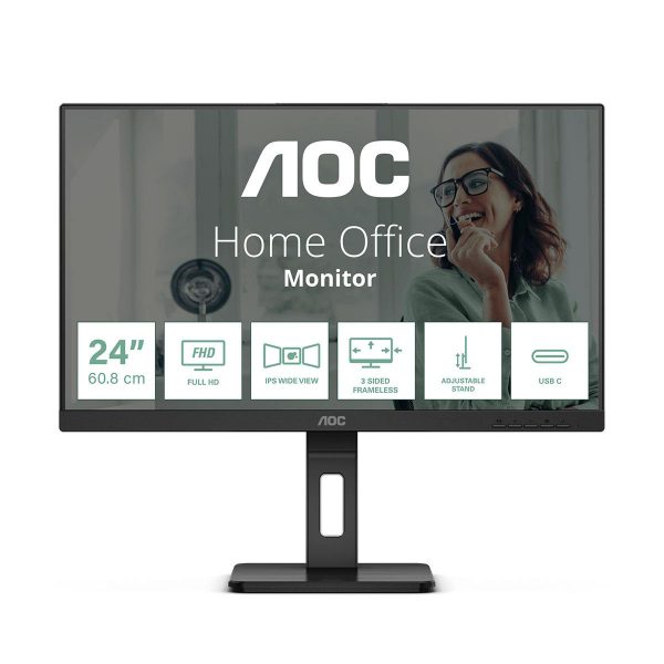 4038986140751 Monitor AOC 23,8" 24P3CV HDMI DP USB-C głośniki 2x2W  - Incom Group
