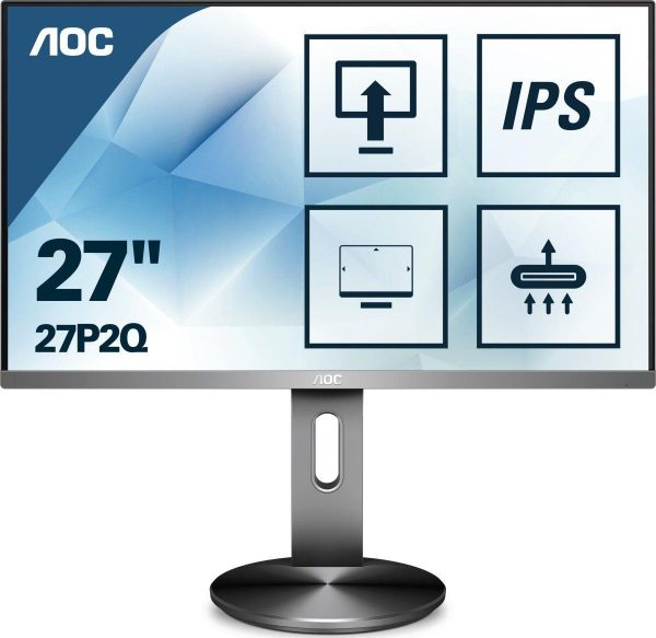 Monitor AOC 27" 27P2Q VGA DVI HDMI DP 4xUSB 3.1 głośniki 4038986187329  - Incom Group
