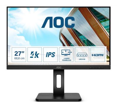 Monitor AOC 27" U27P2CA 2xHDMI DP 4xUSB głośniki 4038986189859  - Incom Group
