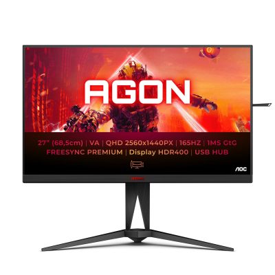 4038986180467 Monitor AOC 27" AGON AG275QXN/EU HDMIx2 DPx2 4xUSB głośniki  - Incom Group
