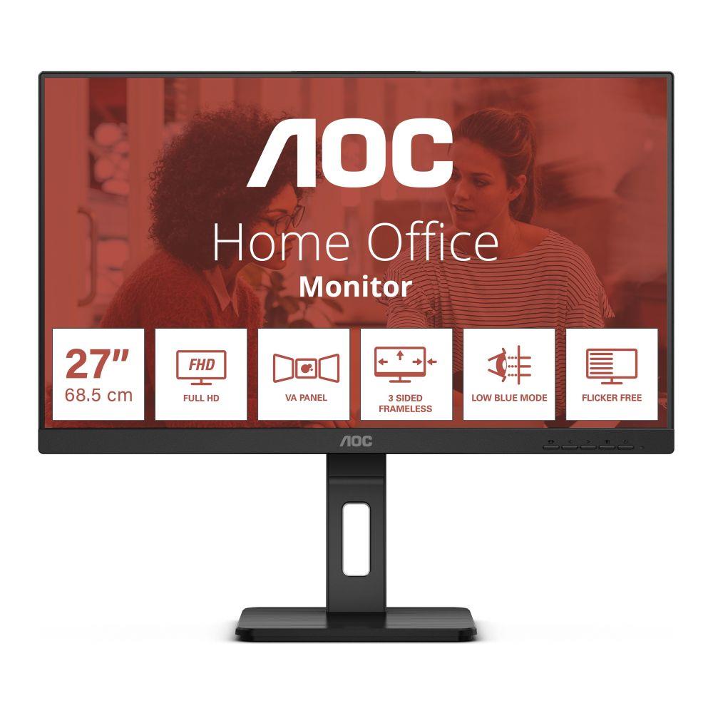 4038986181235 Monitor AOC 27" 27E3QAF HDMI DP VGA USB 3.0 głośniki 2x2W  - Incom Group
