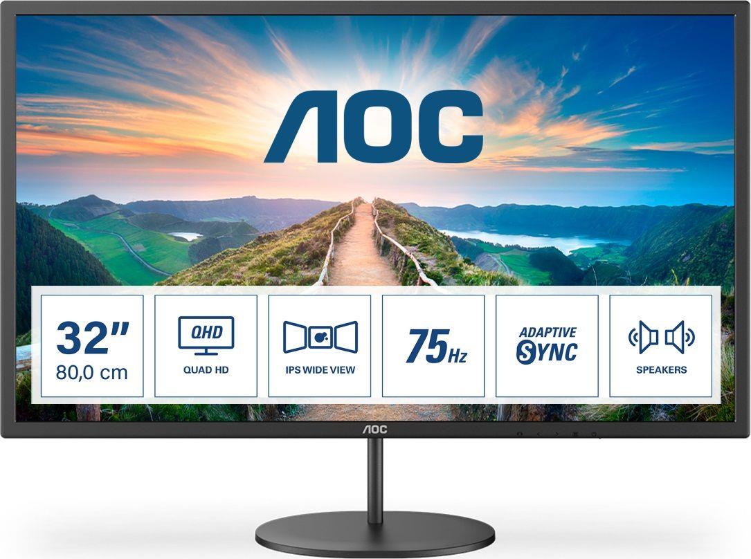 Monitor AOC 31,5" Q32V4 HDMI DP głośniki 4038986119900  - Incom Group
