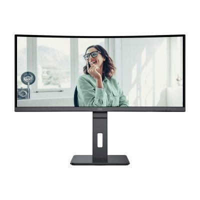 4038986110730 Monitor AOC 34" CU34P3CV HDMI DP USB-C głośniki 2x5W  - Incom Group
