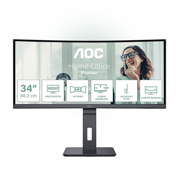  - Incom Group
 Monitor AOC 34" CU34P3CV HDMI DP USB-C głośniki 2x5W 4038986110730