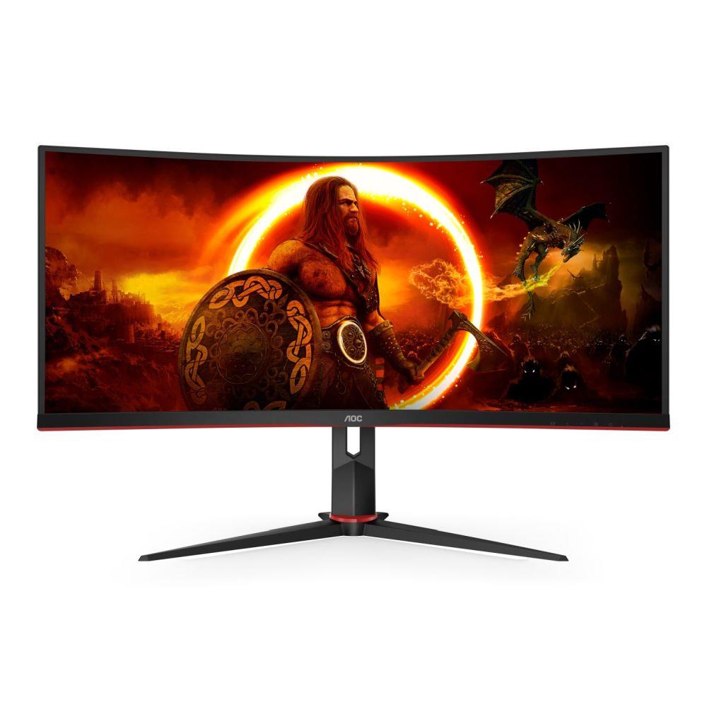 4038986111331 Monitor AOC 34" CU34G2XP/BK 2xHDMI 2xDP 5xUSB  - Incom Group
