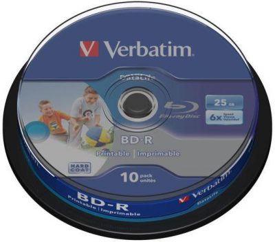  - Incom Group
 0023942438045 BD-R Verbatim 25 GB Printable SL Datalife Cake 10 Szt