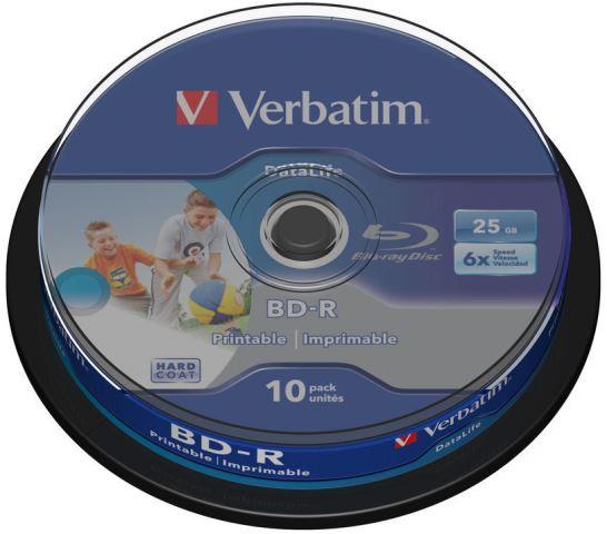  - Incom Group
 0023942438045 BD-R Verbatim 25 GB Printable SL Datalife Cake 10 Szt