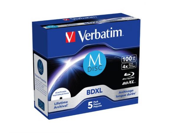  - Incom Group
 M-DISC BD-R Verbatim 100GB X4 Printable (5 Jewel Case) 0023942438342