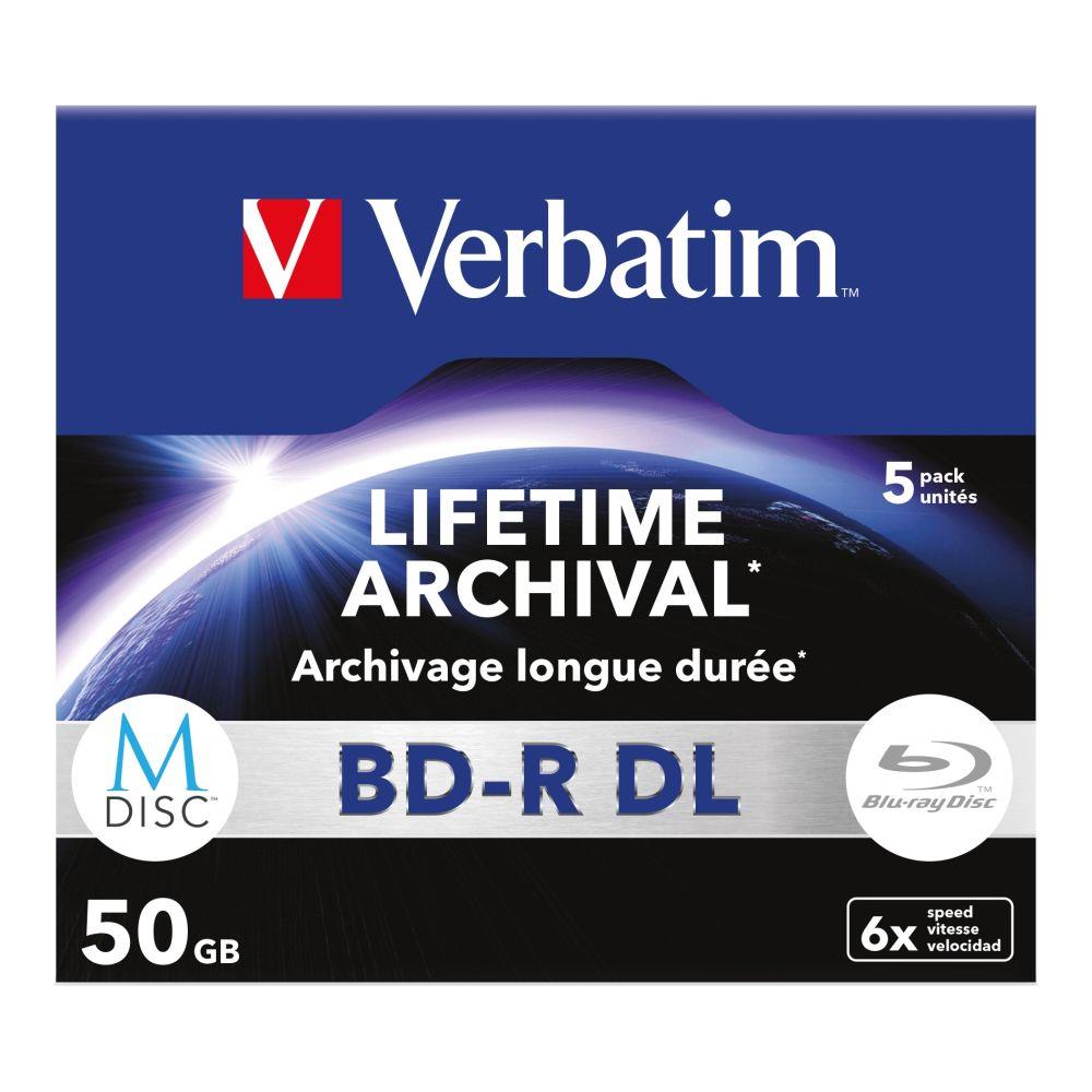 BD-R DL Verbatim M-Disc 50GB 6x (Jewel Case 5) 0023942438465  - Incom Group
