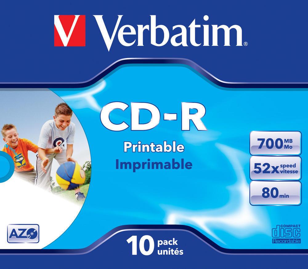  - Incom Group
 CD-R Verbatim 700MB AZO printable (10 Jewel Case) 0023942433255