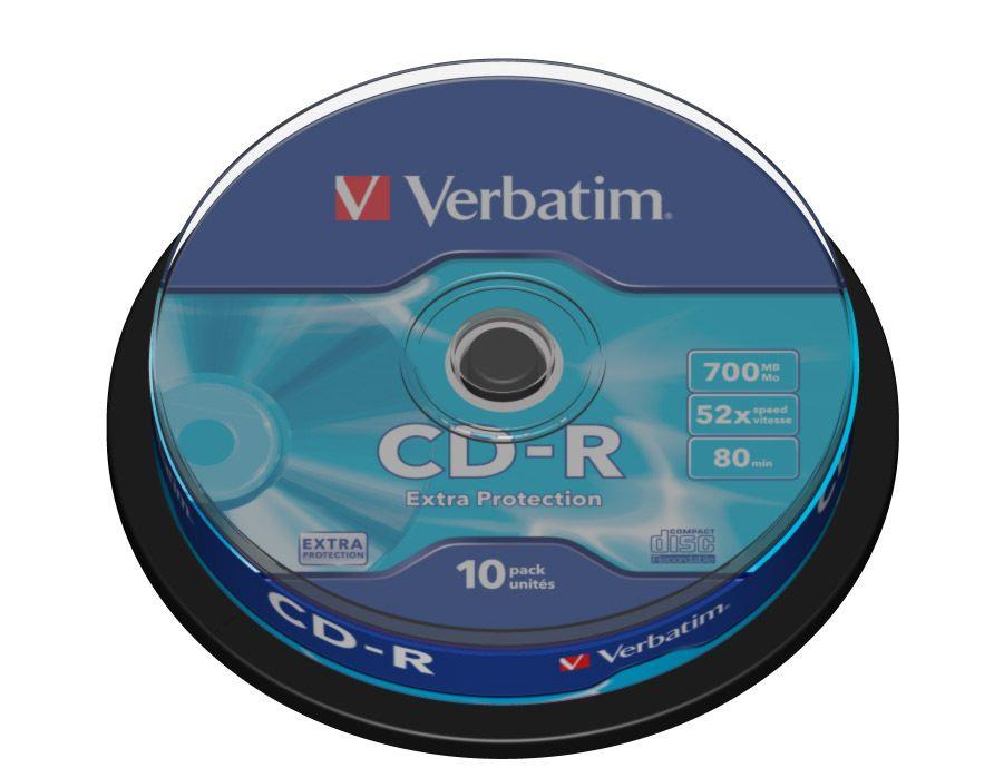 0023942434375  - Incom Group
 CD-R Verbatim 52x 700MB Extra Protection (Cake 10)