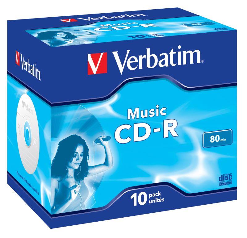 0023942433651 CD-R Verbatim Music 80min (jewel case 10)  - Incom Group
