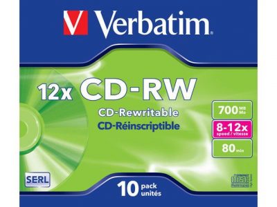  - Incom Group
 0023942431480 CD-RW Verbatim 700MB Scratch Resistant X12 (10 Jewel Case)