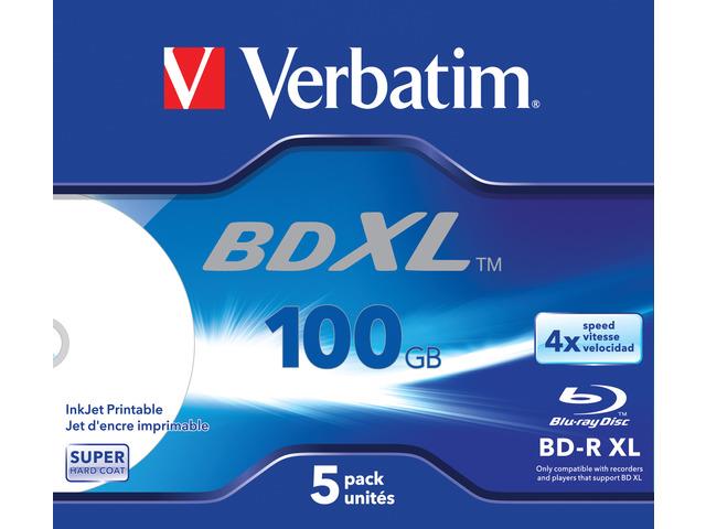  - Incom Group
 BD-R Verbatim XL 100GB X4 Wide inkjet printable (5 Jewel Case) 0023942437895