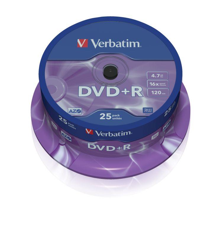  - Incom Group
 0023942435006 DVD+R Verbatim 16x 4.7GB Matt Silver (cake 25)