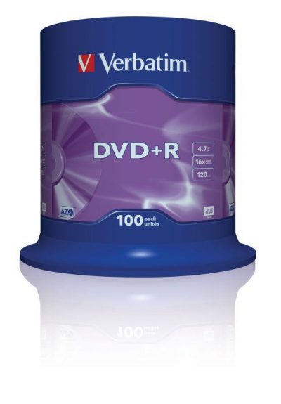  - Incom Group
 0023942435518 DVD+R Verbatim 16x 4.7GB Matt Silver (Cake 100)