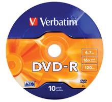  - Incom Group
 DVD-R Verbatim 4.7GB X16 Matt Silver (Spindle 10) 0023942437291