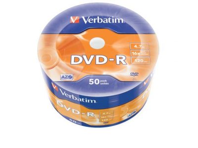 0023942437888  - Incom Group
 DVD-R Verbatim 4.7GB X16 Matt Silver Wrap (50 Spindle)