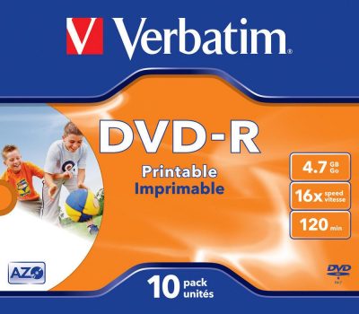  - Incom Group
 DVD-R Verbatim 4.7GB X16 Printable (10 Jewel Case) 0023942435211