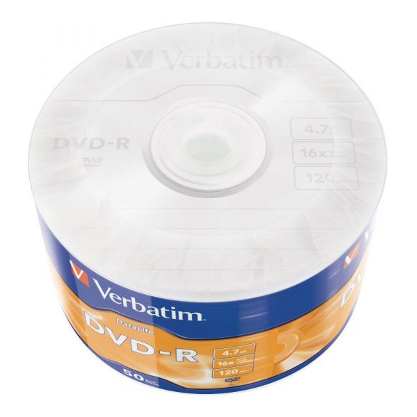 DVD-R Verbatim DataLife Matt Silver 4.7GB 16x (Spindle 50) 0023942437918  - Incom Group
