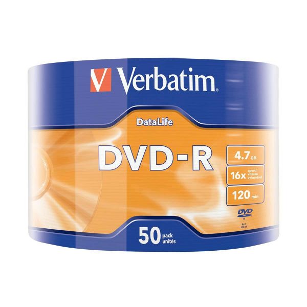 0023942437918 DVD-R Verbatim DataLife Matt Silver 4.7GB 16x (Spindle 50)  - Incom Group
