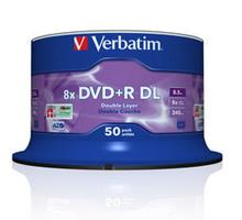 0023942437581 DVD+R Verbatim 8x 8,5GB  Cake 50 szt DL  - Incom Group
