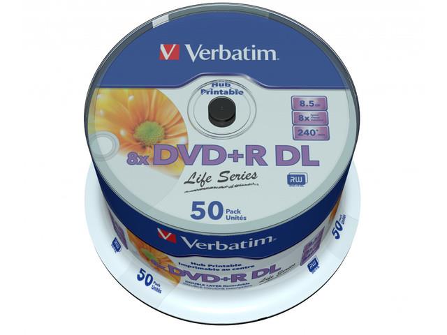 DVD+R Verbatim 8.5GB X8 Double Layer Print (50 Spindle) 0023942976936  - Incom Group
