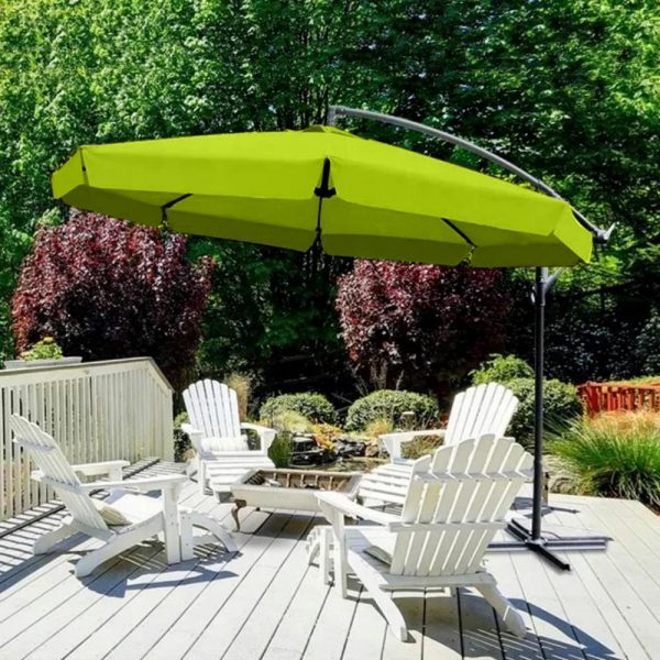 5902211128885 Parasol ogrodowy GreenBlue, jasny zielony, składany, pokrowiec, 350x250cm, GB377 BG  - Incom Group
