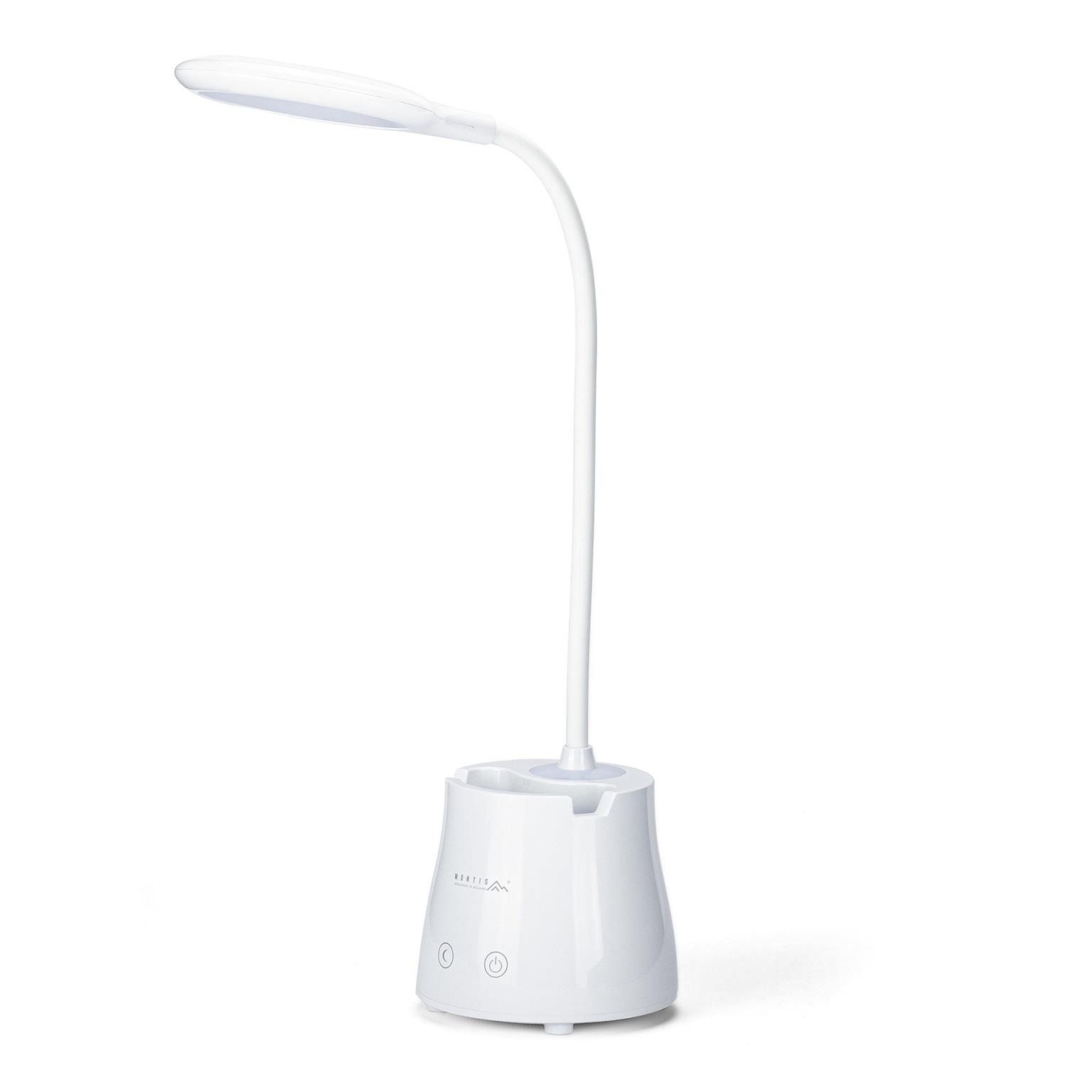 Lampka biurkowa LED Montis MT043 akumulatorowa, USB, biała  - Incom Group
 5901811404535