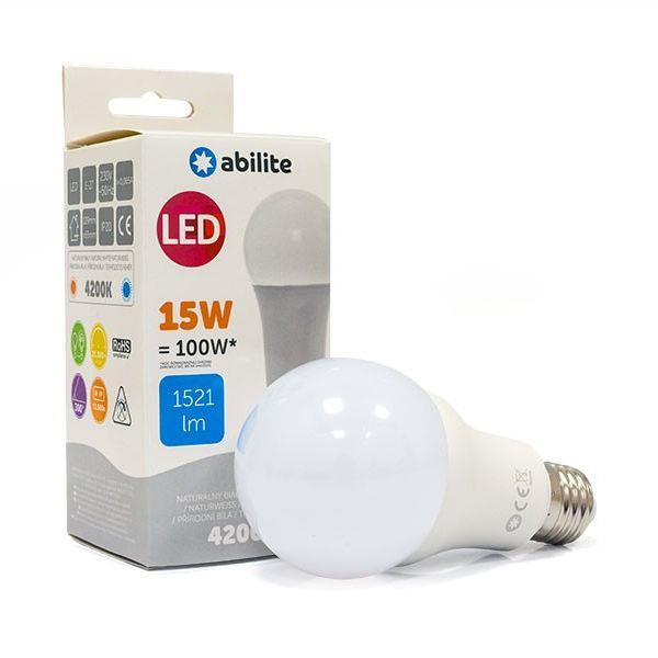  - Incom Group
 Żarówka LED Abilite klasyczna mleczna b.neutralna E27 15W/230V 1521lm A65 5901583549090