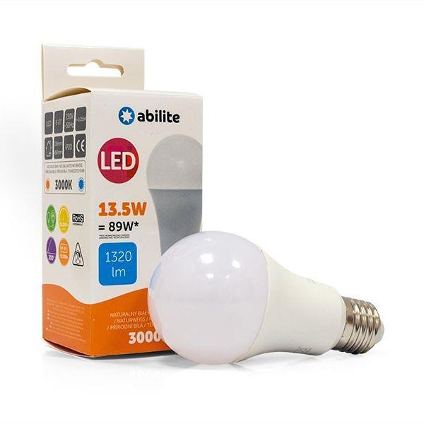 Żarówka LED Abilite klasyczna mleczna b.ciepła E27 13,5W/230V 1320lm A60  - Incom Group
 5901583549069