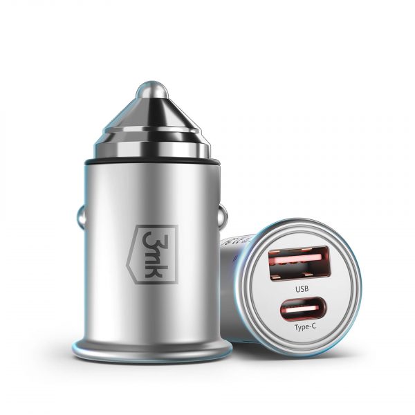  - Incom Group
 Ładowarka samochodowa 3mk Hyper Car Charger 30W aluminiowa 5903108464574