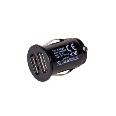 Ładowarka samochodowa Akyga AK-CH-02 12V 2xUSB 2100mA czarna 5901720130969  - Incom Group
