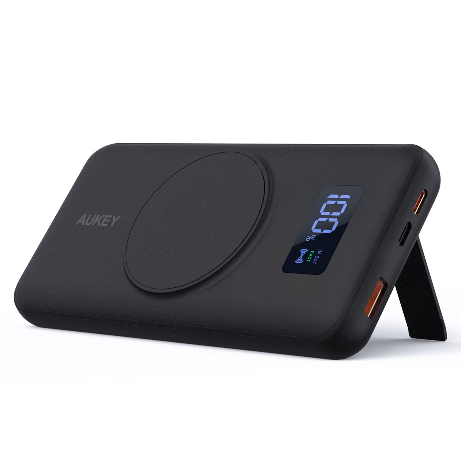 Powerbank Aukey PB-WL02I BK 10000 mAh USB-C Lightning MagAir 0608119204113  - Incom Group
