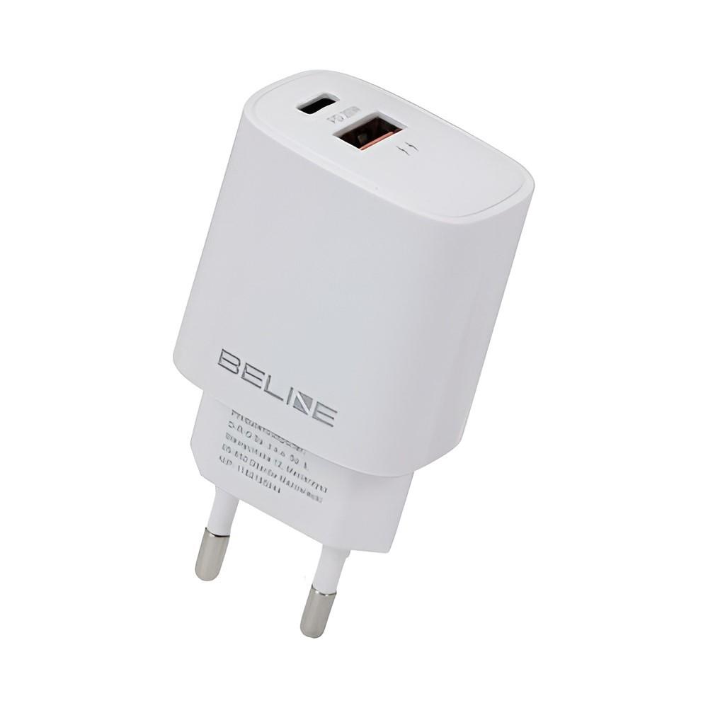  - Incom Group
 Ładowarka sieciowa Beline 20W 1xUSB-C + 1xUSB PD 3.0 QC 3.0 bez kabla - biała 5905359813316