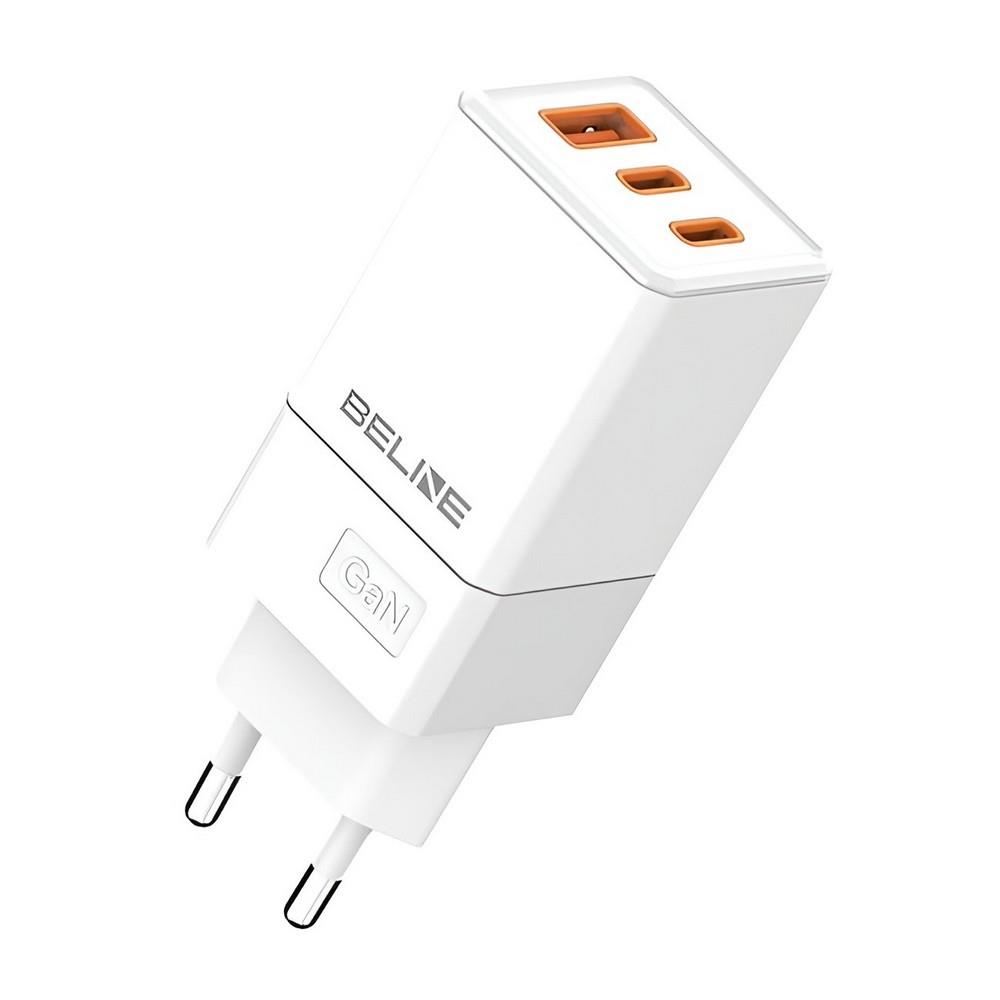 5905908351931  - Incom Group
 Ładowarka sieciowa Beline 65W GaN 2xUSB-C PD 3.0 + 1xUSB-A QC 3.0 bez kabla - biała