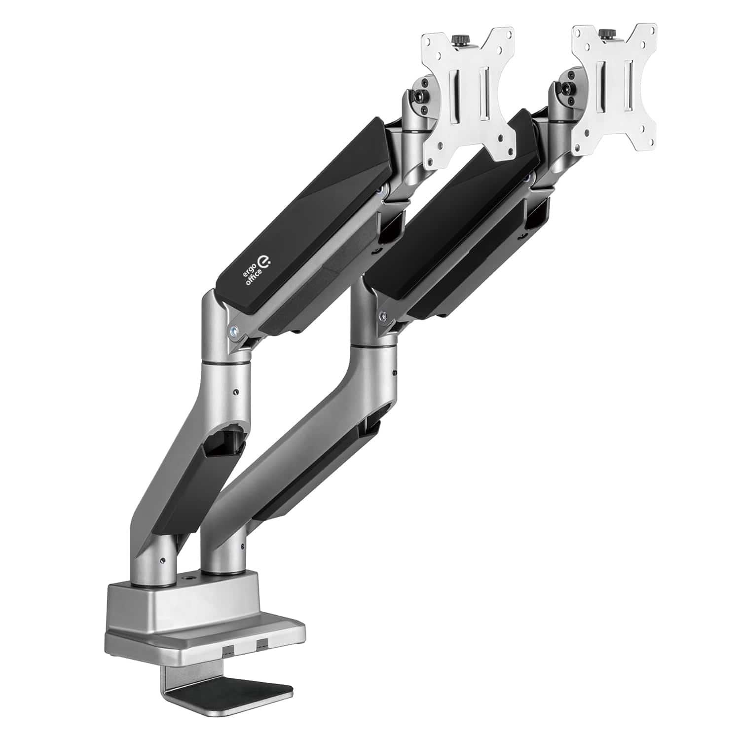 5902211123019 Uchwyt biurkowy na dwa monitory Ergo Office ER-446 uniwersalny, sprężyna gazowa 17"-35" 15kg, VESA 75x75 / 100x100  - Incom Group
